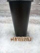 Load image into Gallery viewer, 24oz Glitter Black Plastic cups (Set of 5)