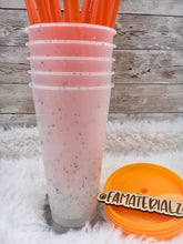 Load image into Gallery viewer, 24oz Changing Confetti plastic cups (Set of 5)