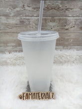 Load image into Gallery viewer, 24oz Glitter Clear Plastic cups (Set of 5)