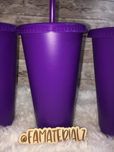 Load image into Gallery viewer, 24oz Purple Plastic cups (Set of 5)