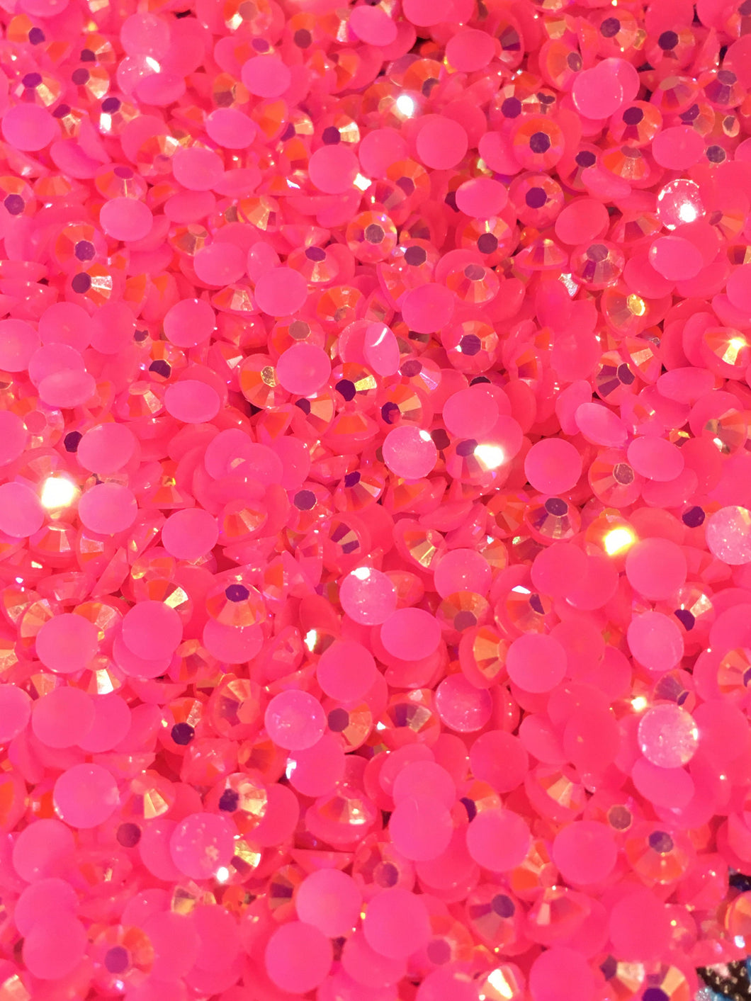 Neon Pink AB Rhinestones